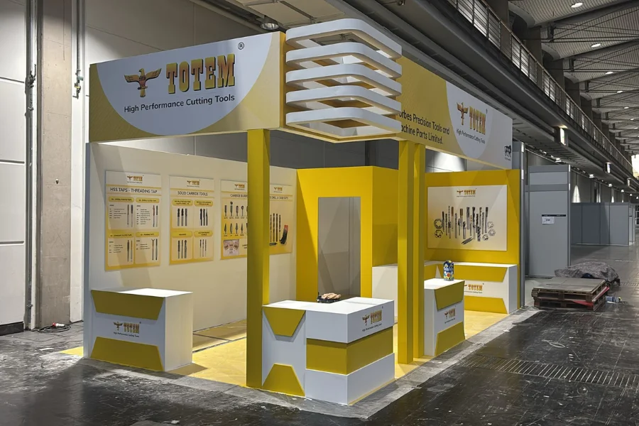 Premium 3D exhibition booth design by Booth Creators