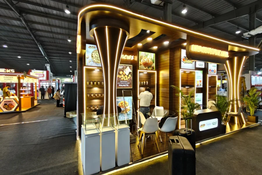 Kbb Nuts pvt. Ltd. Booth Design at Khadhya Khurak 2025