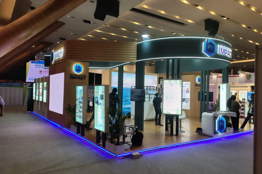 Blockchain for Impact Booth Design at World Health Summit 2025
