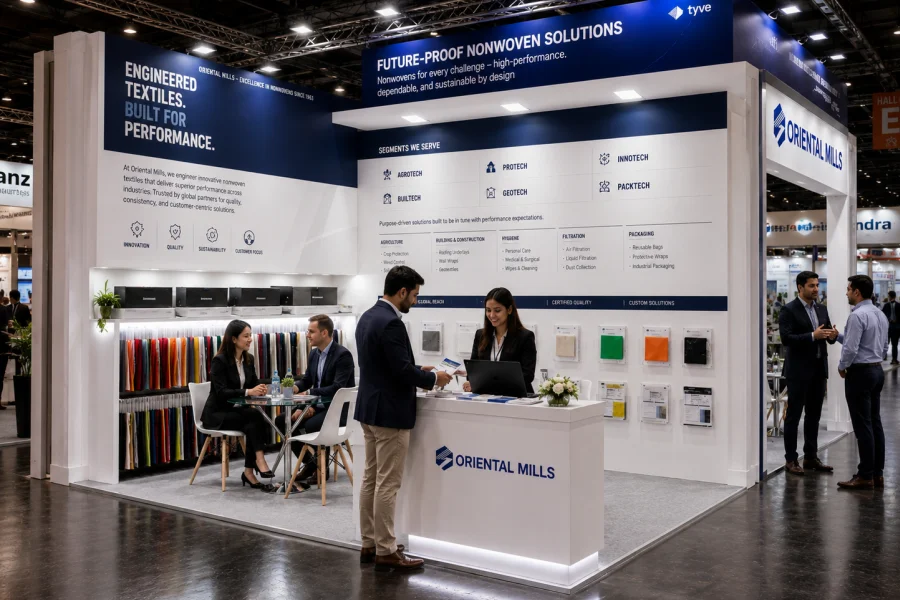 Oriental Mills Booth Design at Techtextil, Germany