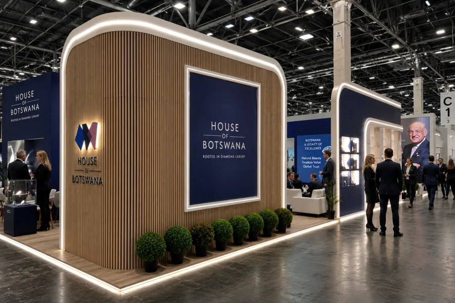 House of Botswana Booth Design at JCK Show Las Vegas, Nevada, USA